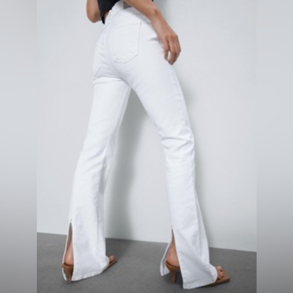 Zara White flare jeans